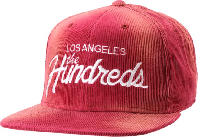 The Hundreds Team Maroon Corduroy Snapback Hat