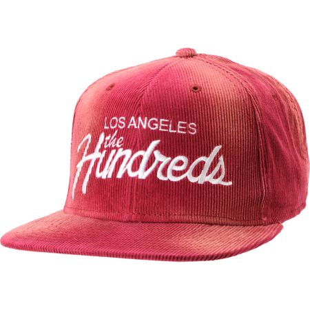 The Hundreds Team Maroon Corduroy Snapback Hat