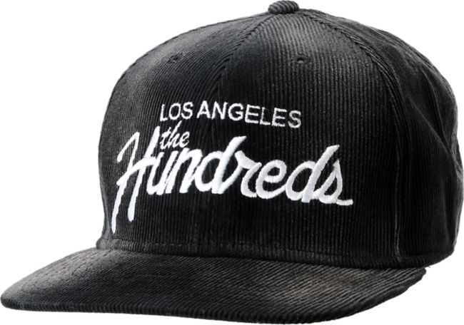 The Hundreds Team Black Corduroy Snapback Hat