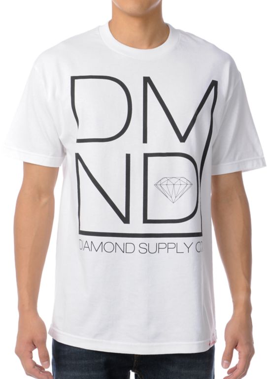 Diamond Supply DMND White & Black Tee Shirt