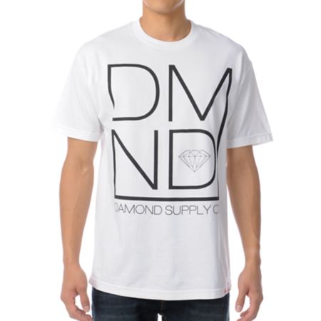 Diamond Supply DMND White & Black Tee Shirt