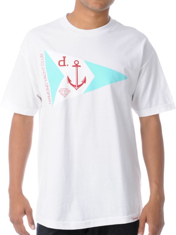 Diamond Supply Yacht Club White Tee Shirt