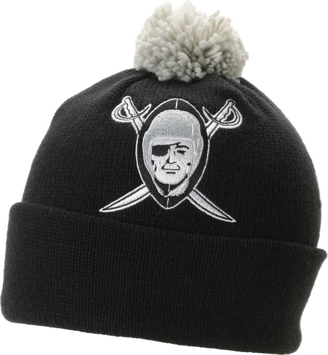 NFL Mitchell and Ness Oakland Raiders Pom Beanie