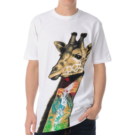 Rook Neck Tat V2 White Tee Shirt