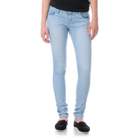 Almost Famous Harley Acid Wash Light Blue Skinny Jeans