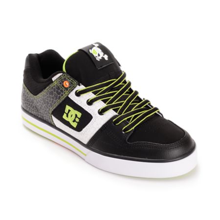 DC Ken Block Pure Black & Soft Lime Print Shoe