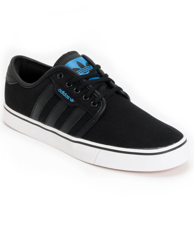Adidas Seeley Black Canvas Skate Shoe