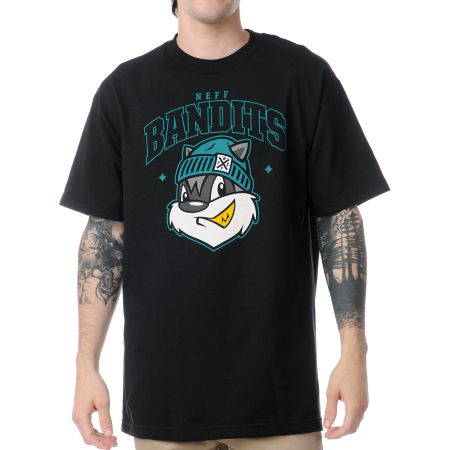 Neff Bandits Black tee Shirt