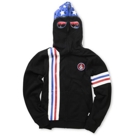 Volcom Boys Inyoface Black Face Mask Hoodie