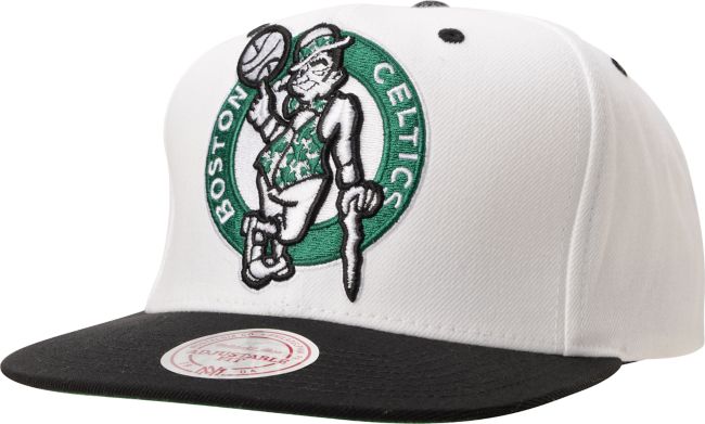 Mitchell And Ness Boston Celtics XL Logo 2tone White Snapback
