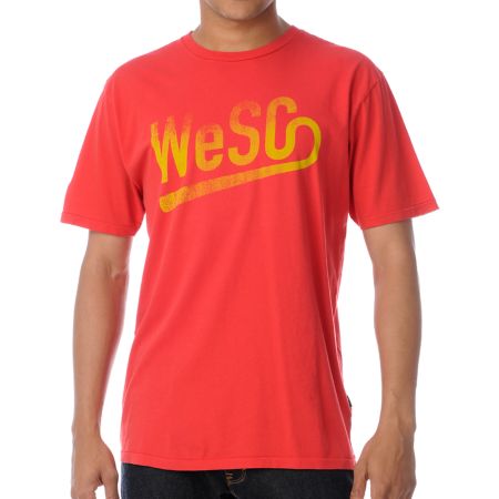 WeSC Baseball Red Tee Shirt
