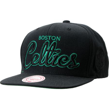 NBA Mitchell and Ness Boston Celtics Blacked Out Snapback Hat