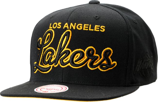NBA Mitchell and Ness LA Lakers Blacked Out Snapback Hat