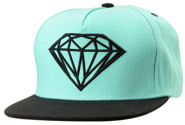 Diamond Supply Brilliant Mint & Black Snapback Hat