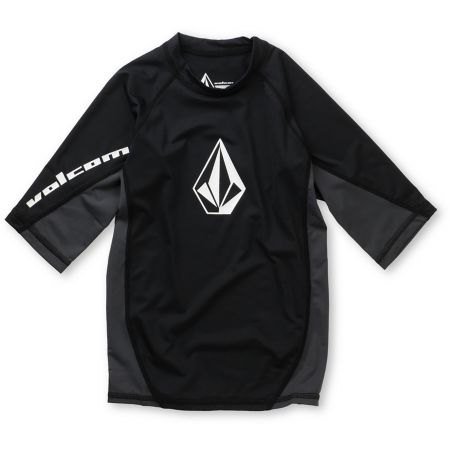 Volcom Boys Colorblock Black Rash Guard