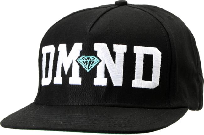 Diamond Supply DMND Black Snapback Hat