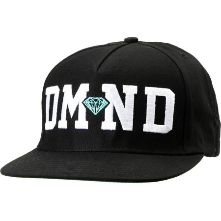 Diamond Supply DMND Black Snapback Hat