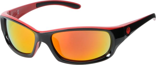 Dragon Chrome 2 Jet Black & Red Ion Sunglasses