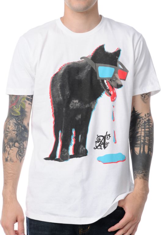 A-Lab 3D Wolf White Tee Shirt