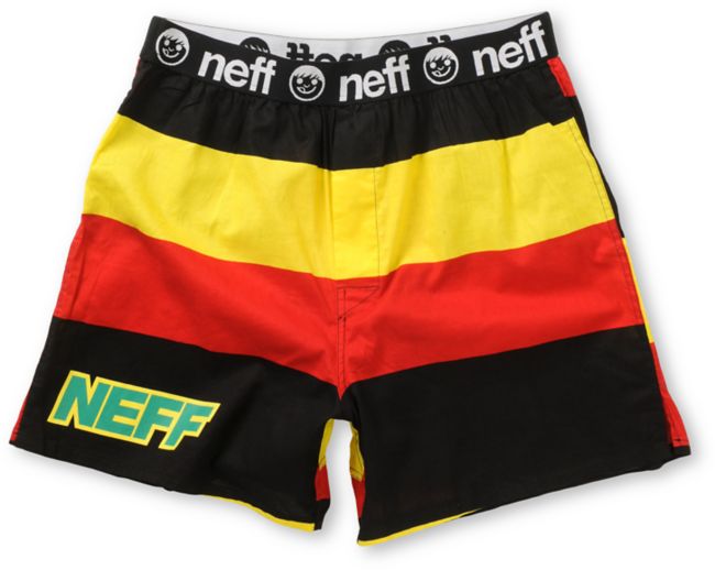 Neff Rad Rasta Yellow, Red & Black Boxers