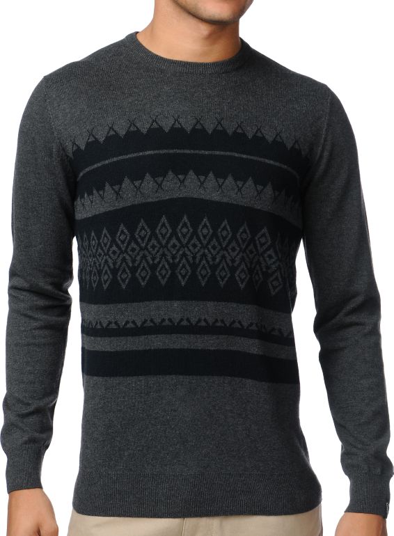 Empyre Icelandic Dark Grey Crew Neck Sweater