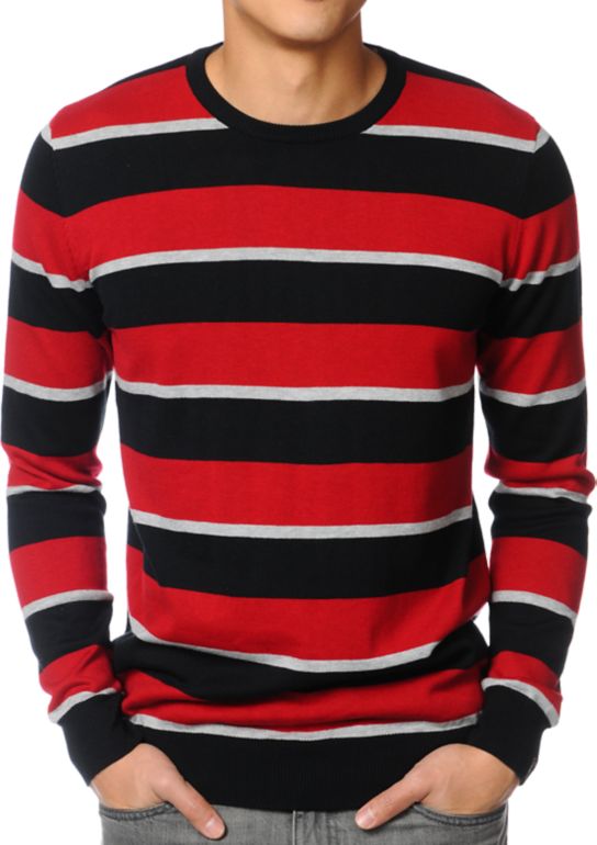 Empyre Montage Red Striped Sweater