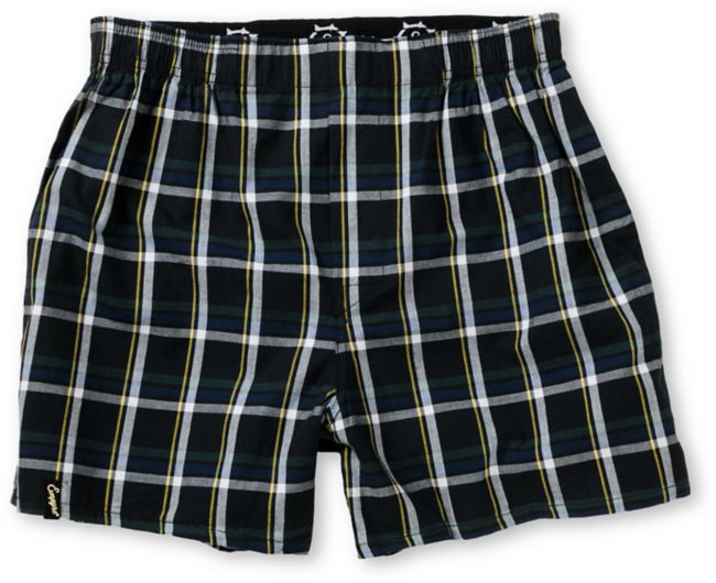 Empyre Night Watch Black Plaid Boxers