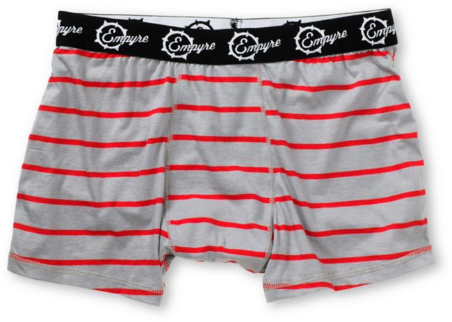 Empyre Redrum Grey & Red Stripe Boxer Briefs