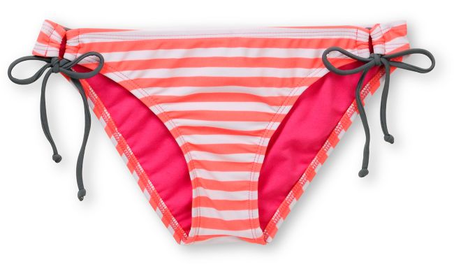 Hurley Line Drive Coral Stripe Tunnel Tie Bikini Bottom