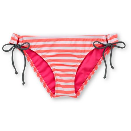 Hurley Line Drive Coral Stripe Tunnel Tie Bikini Bottom