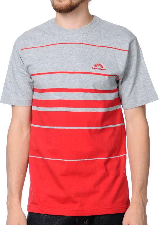 The Hundreds Out Of Here Red & Grey Tee Shirt