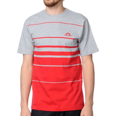The Hundreds Out Of Here Red & Grey Tee Shirt