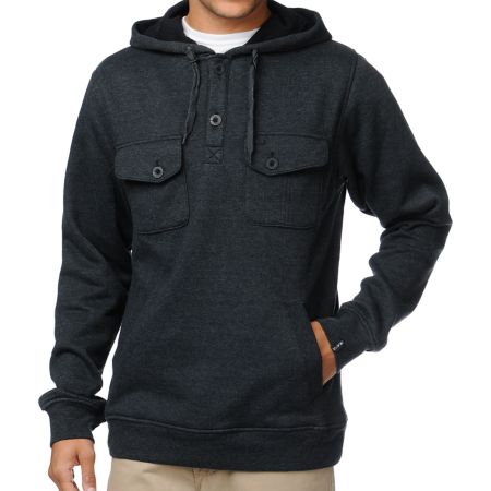 Dravus Faction Heather Black Pullover Hoodie