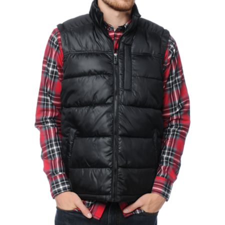 Empyre Huddle Up Black Puffer Vest