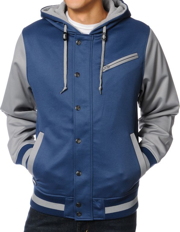 Aperture Upsetter Blue & Grey 10K Varsity Tech Fleece Jacket