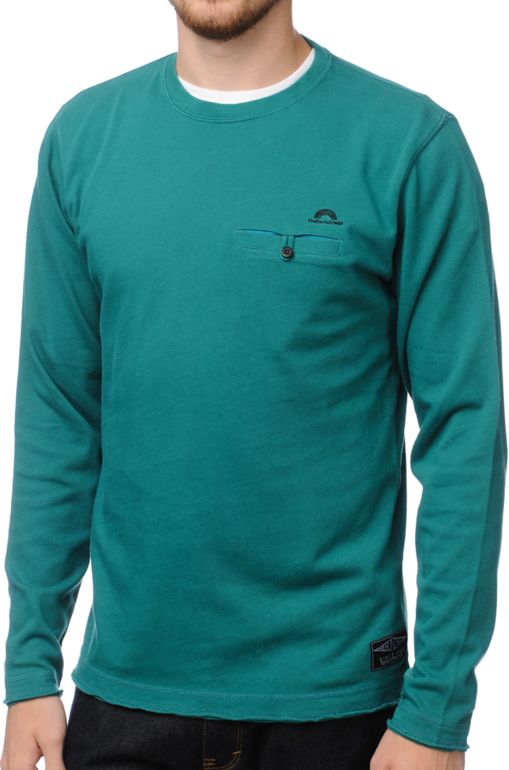 The Hundreds Thief Turquoise Long Sleeve Shirt