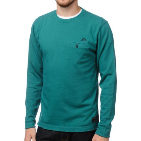 The Hundreds Thief Turquoise Long Sleeve Shirt