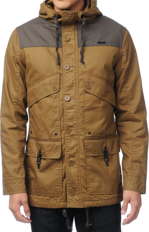 Empyre Firing Line Khaki Canvas Parka Jacket