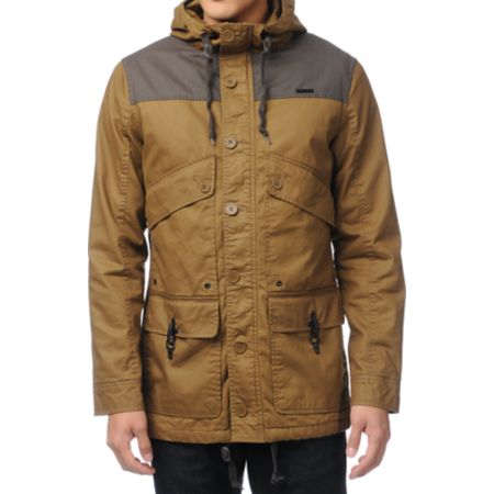 Empyre Firing Line Khaki Canvas Parka Jacket 