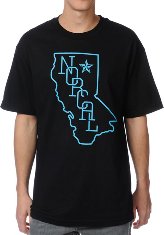 Nor Cal Rookie Black & Teal Tee Shirt