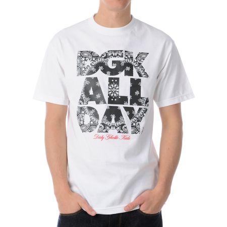 DGK Paisley All Day White Tee Shirt