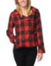 Empyre Girls Alchemy Red & Black Buffalo Plaid Peacoat