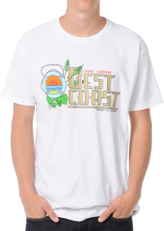 Local Legends Best Coast White Tee Shirt