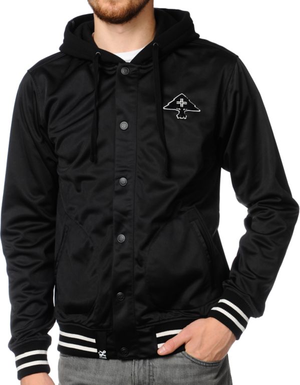 LRG LR-Connect Black Hooded Track Jacket