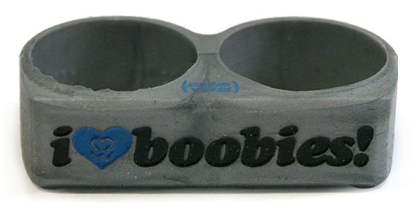 Keep A Breast Silver I Love Boobies Ring