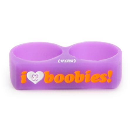 Keep A Breast Purple I Love Boobies Ring