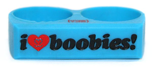 Keep A Breast Turquoise I Love Boobies Ring