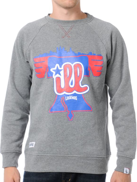 Local Legends Ill Heather Grey Crew Neck Sweatshirt