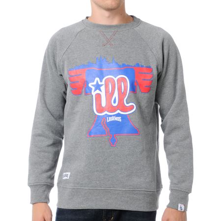 Local Legends Ill Heather Grey Crew Neck Sweatshirt