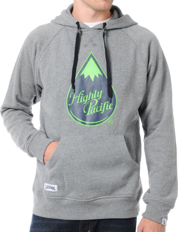 Local Legends Highly Pacific Heather Grey Pullover Hoodie